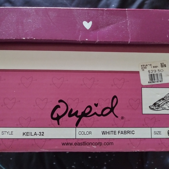 6 1/2 Wedges, White Fabric style Keila-32 - Picture 5 of 5